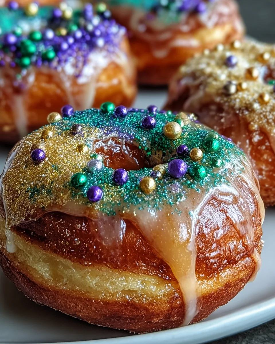 King Cake Donuts Mardi Gras