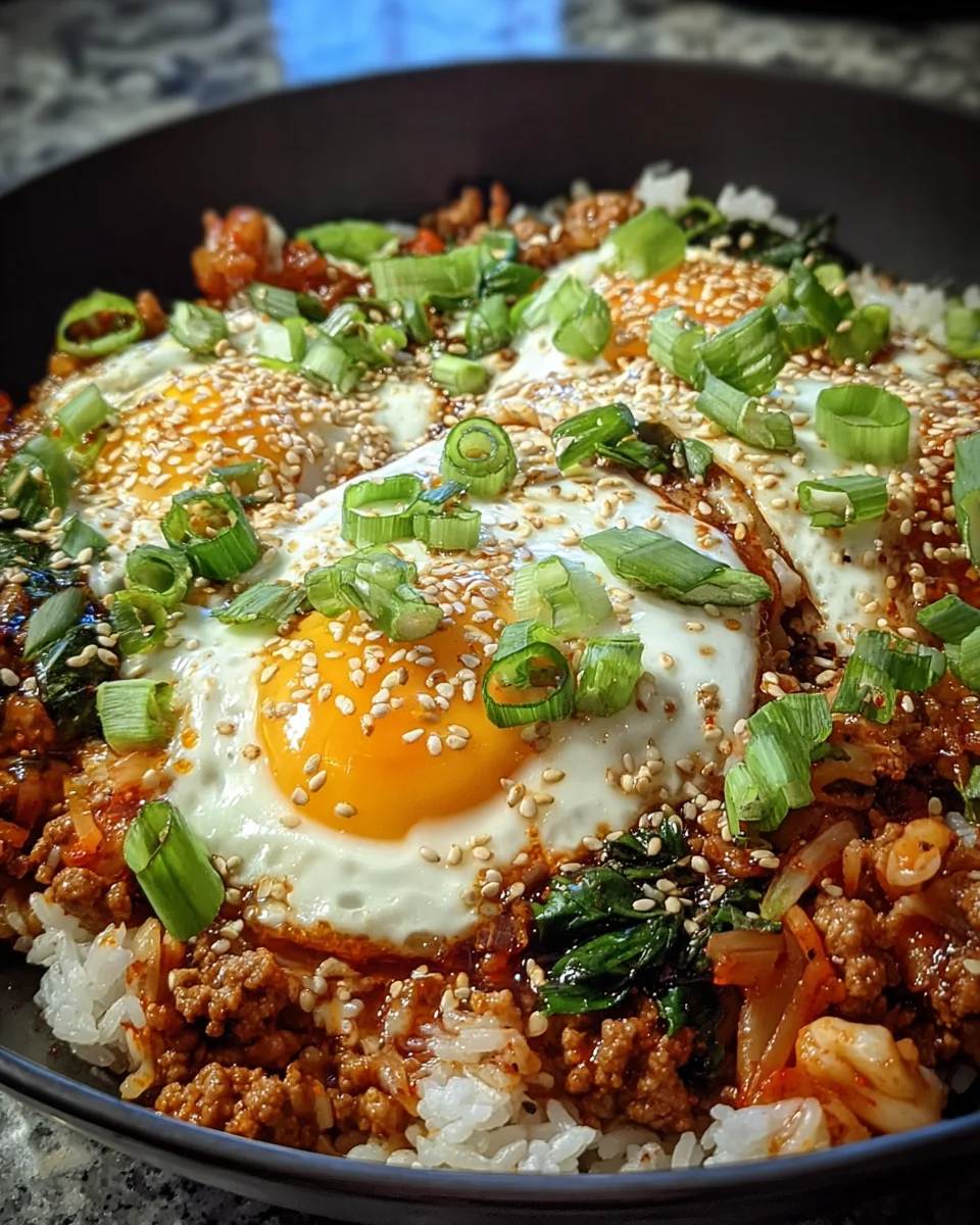 Creamy Korean Turkey Rice Skillet