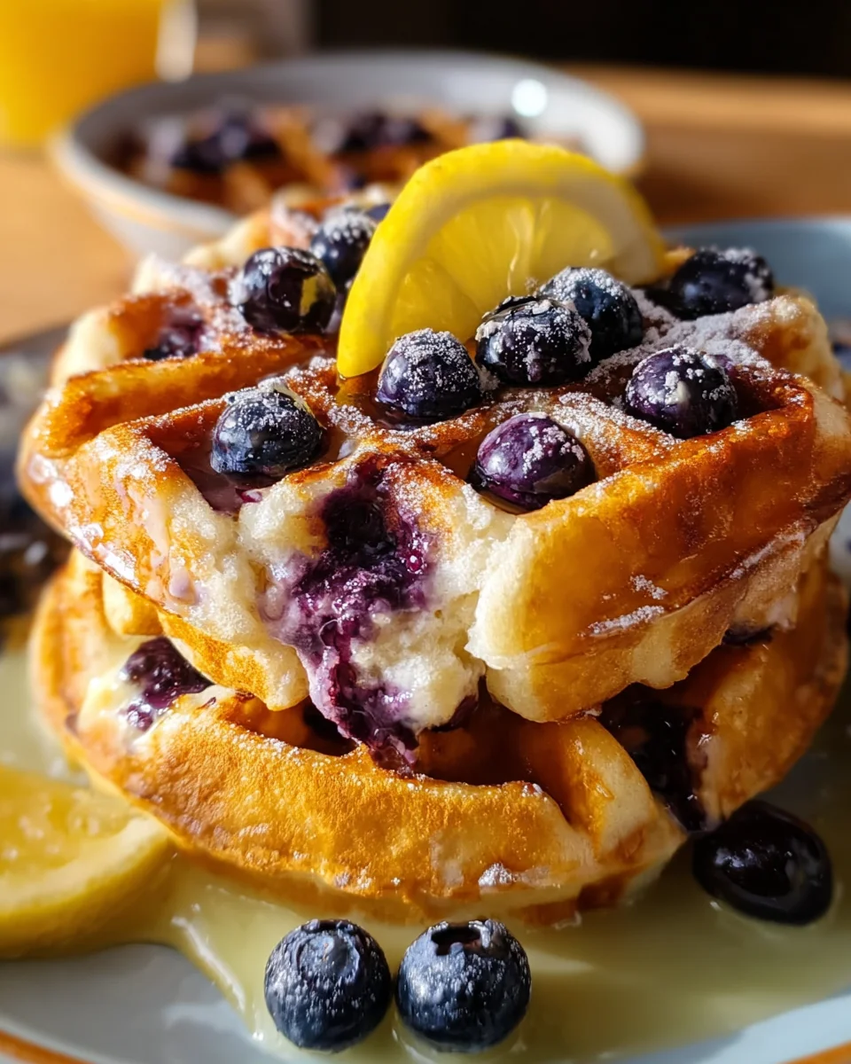 Blueberry Lemon Zest Waffles