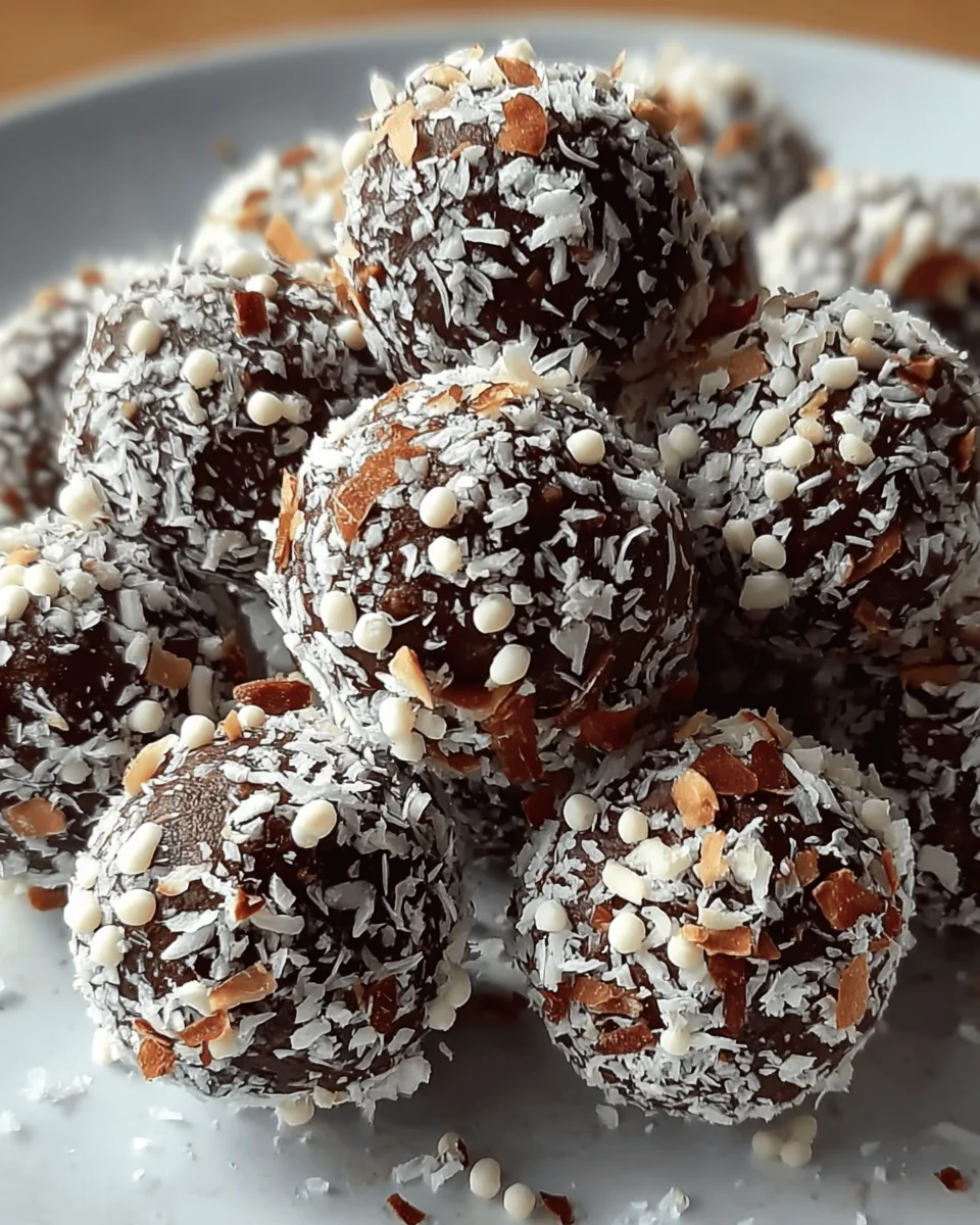 No Bake Chocolate Coconut Bliss Balls