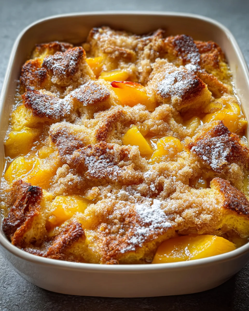Peach Cobbler French Toast Bake