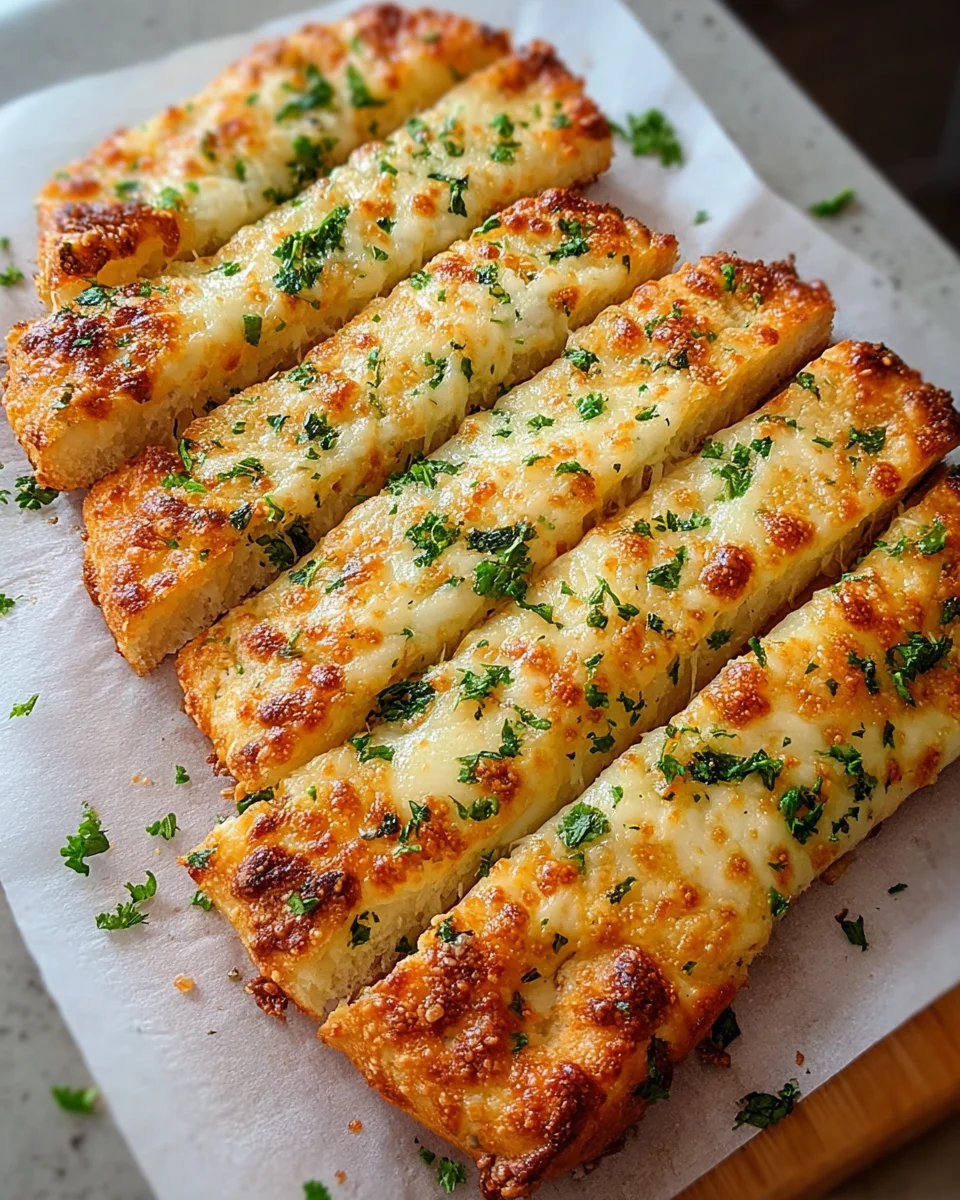 Keto Garlic Breadsticks