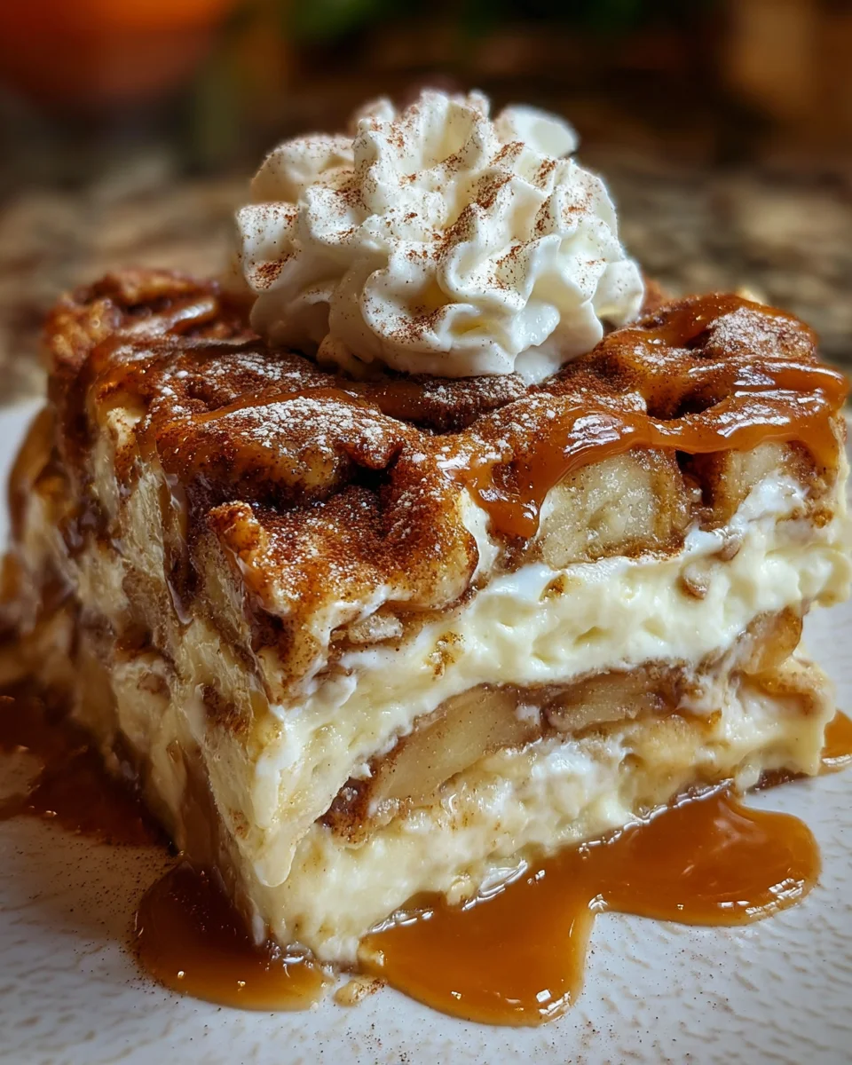 Cinnamon Roll Apple Lasagna