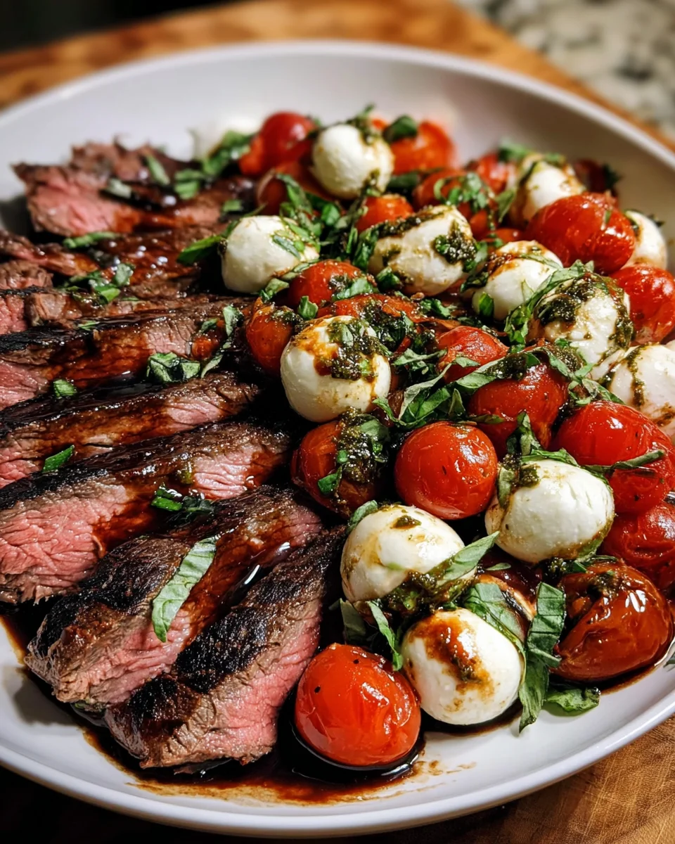Grilled Flank Steak Caprese