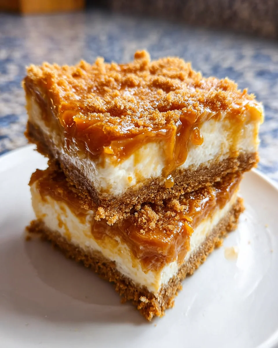 Butterscotch Graham Cracker Cheesecake Bars