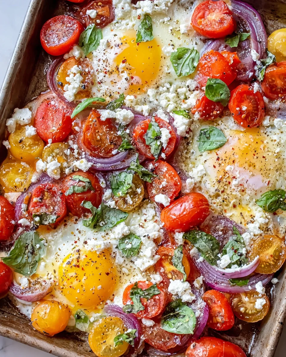 Tomato Feta Baked Eggs