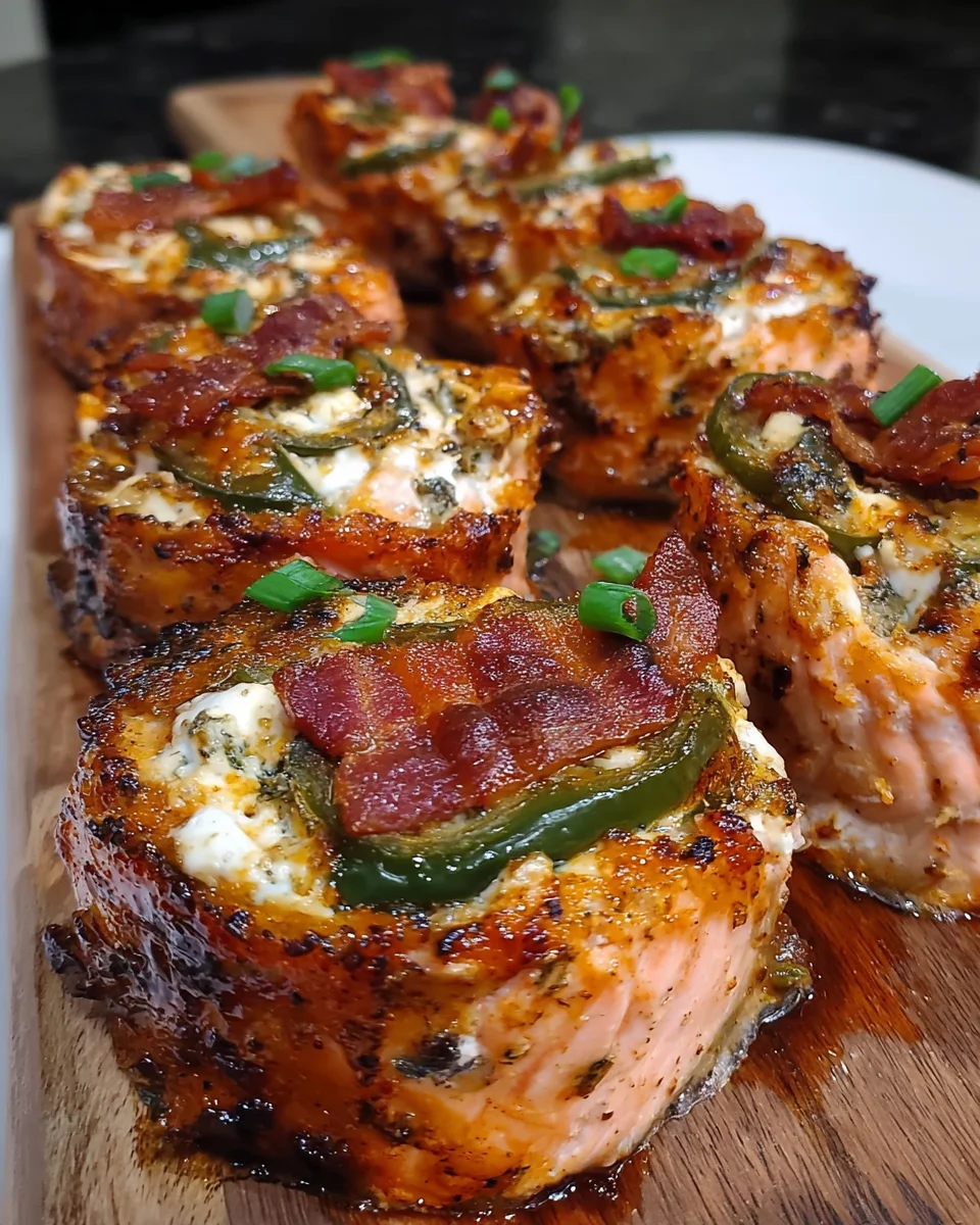 Jalapeño Popper Salmon Pinwheels