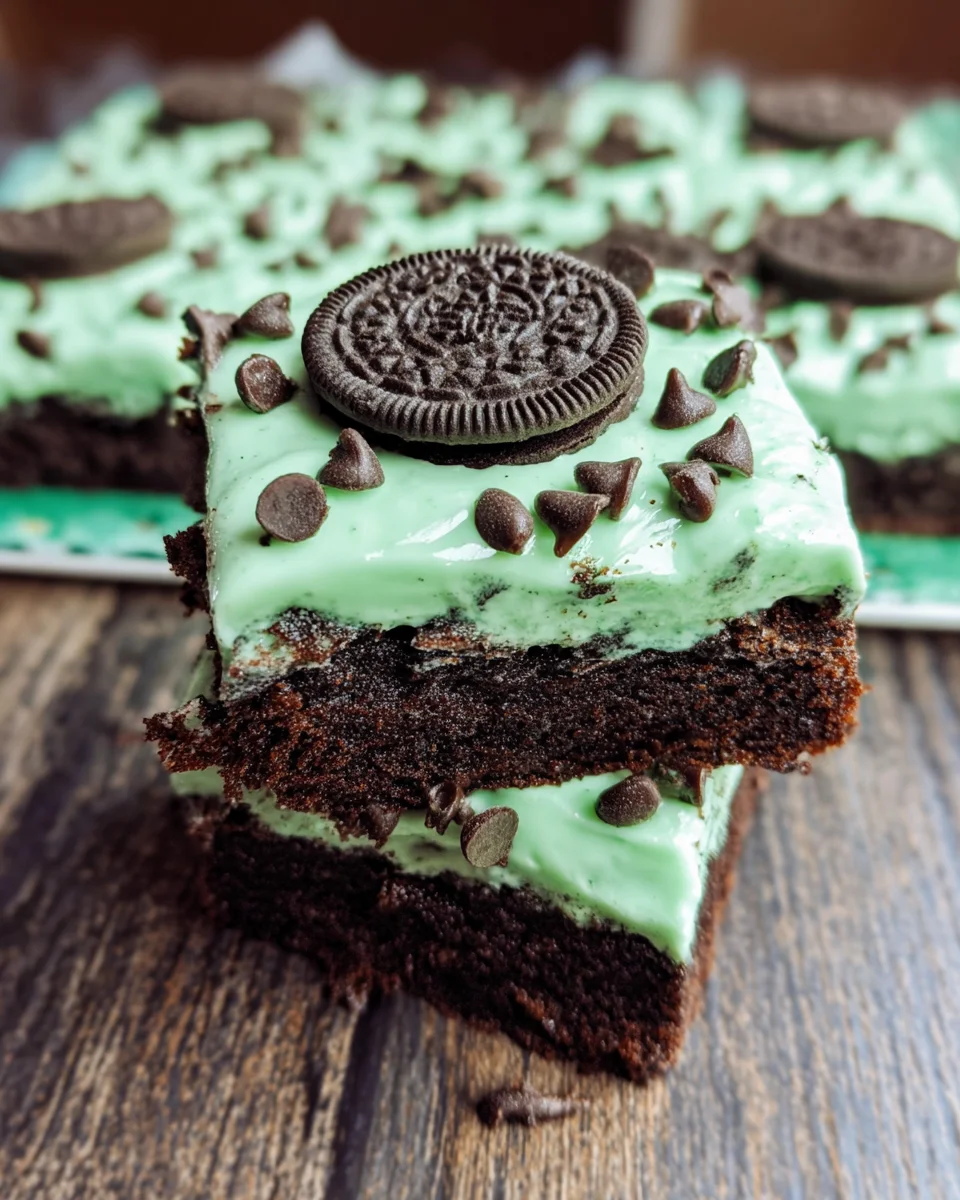 Mint Chocolate Chip Brownies
