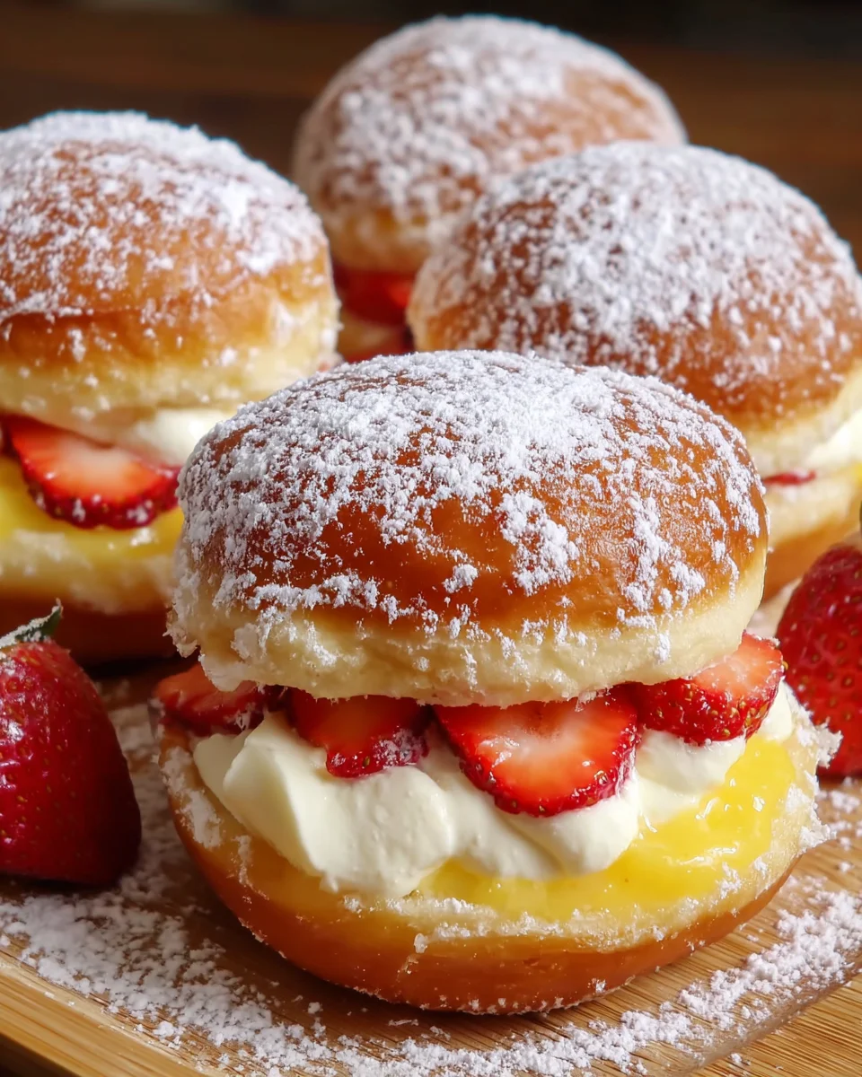 Lemon Donuts Cream Filling