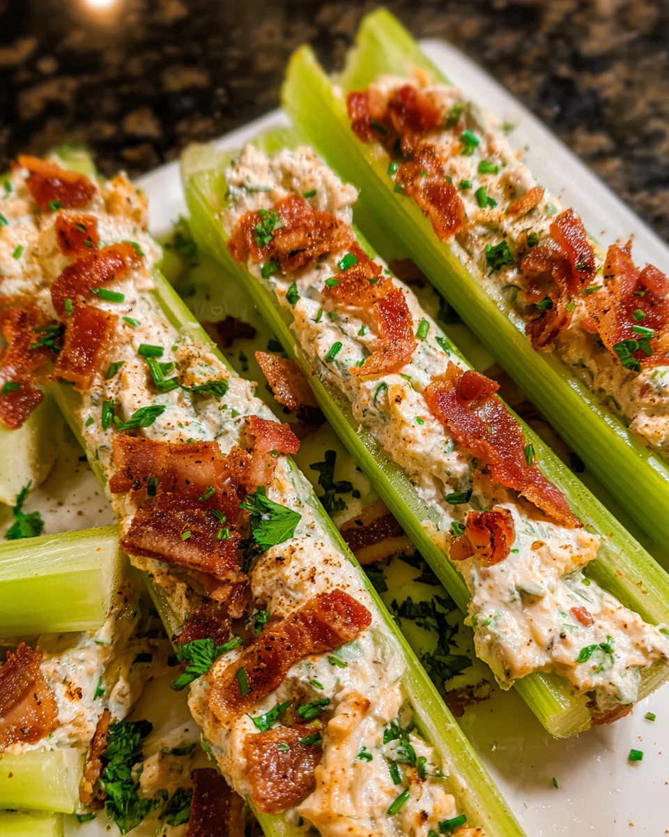 Outrageously Good Stuffed Celery