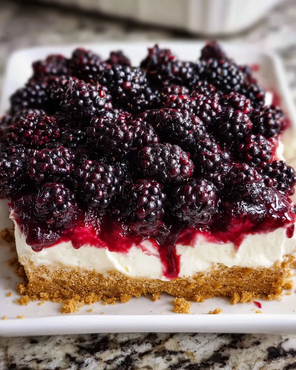 No Bake Blackberry Cheesecake