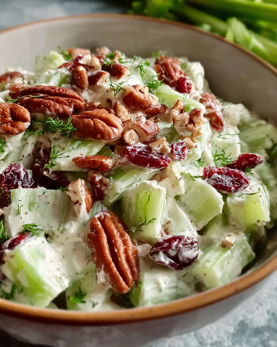 Pecan Celery Salad with Mayonnaise