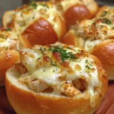 Quick Cheesy Chicken Buns