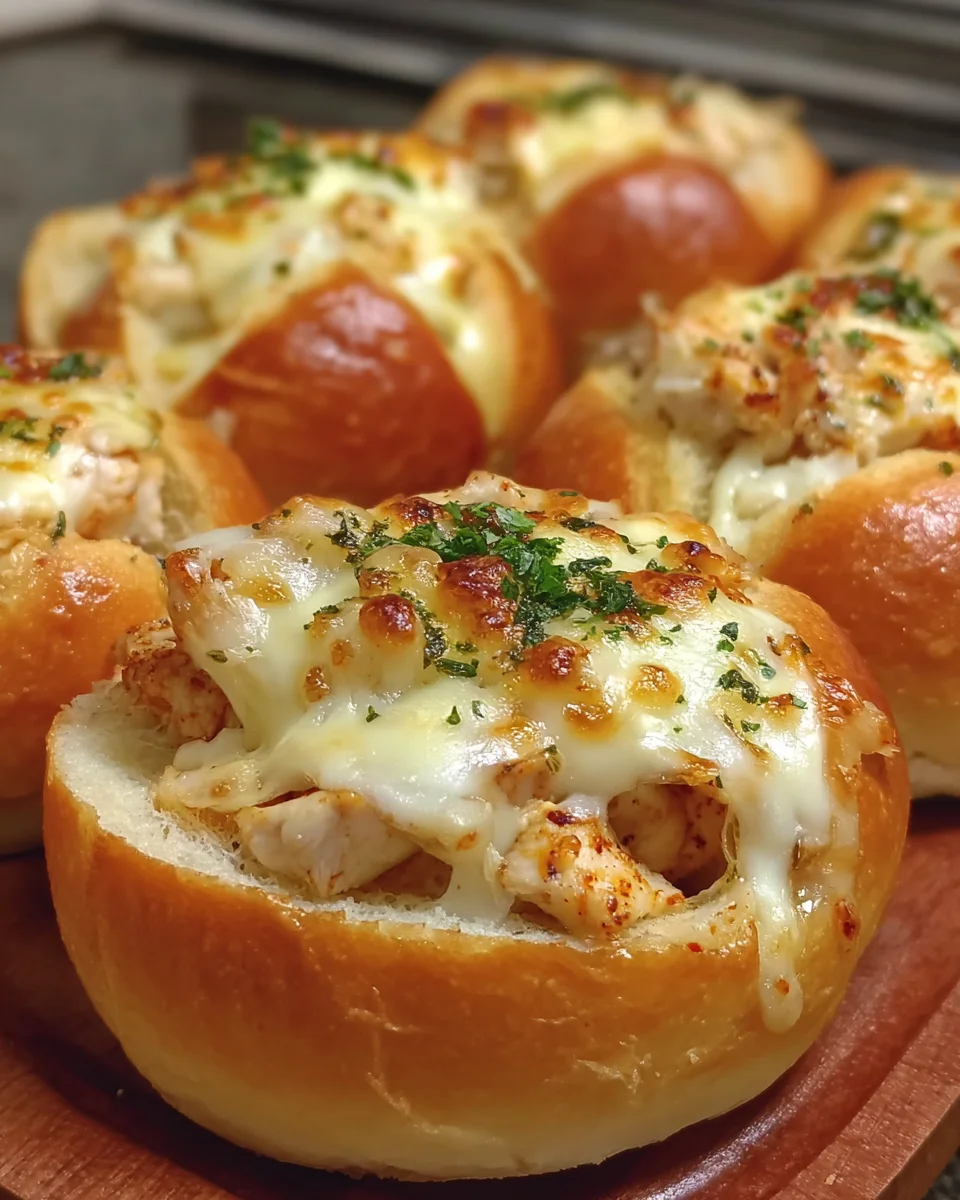 Quick Cheesy Chicken Buns