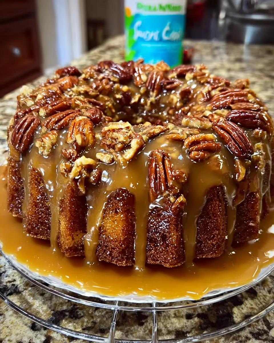Caramel Pecan Upside-Down Bundt Cake
