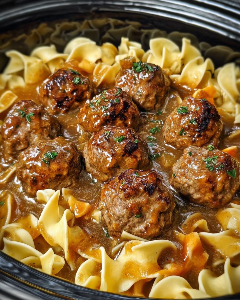 Amish Meatball Noodles