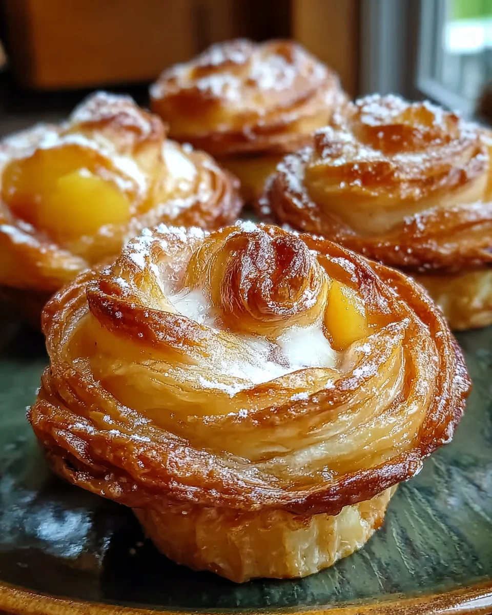 Peach Pie Cruffins