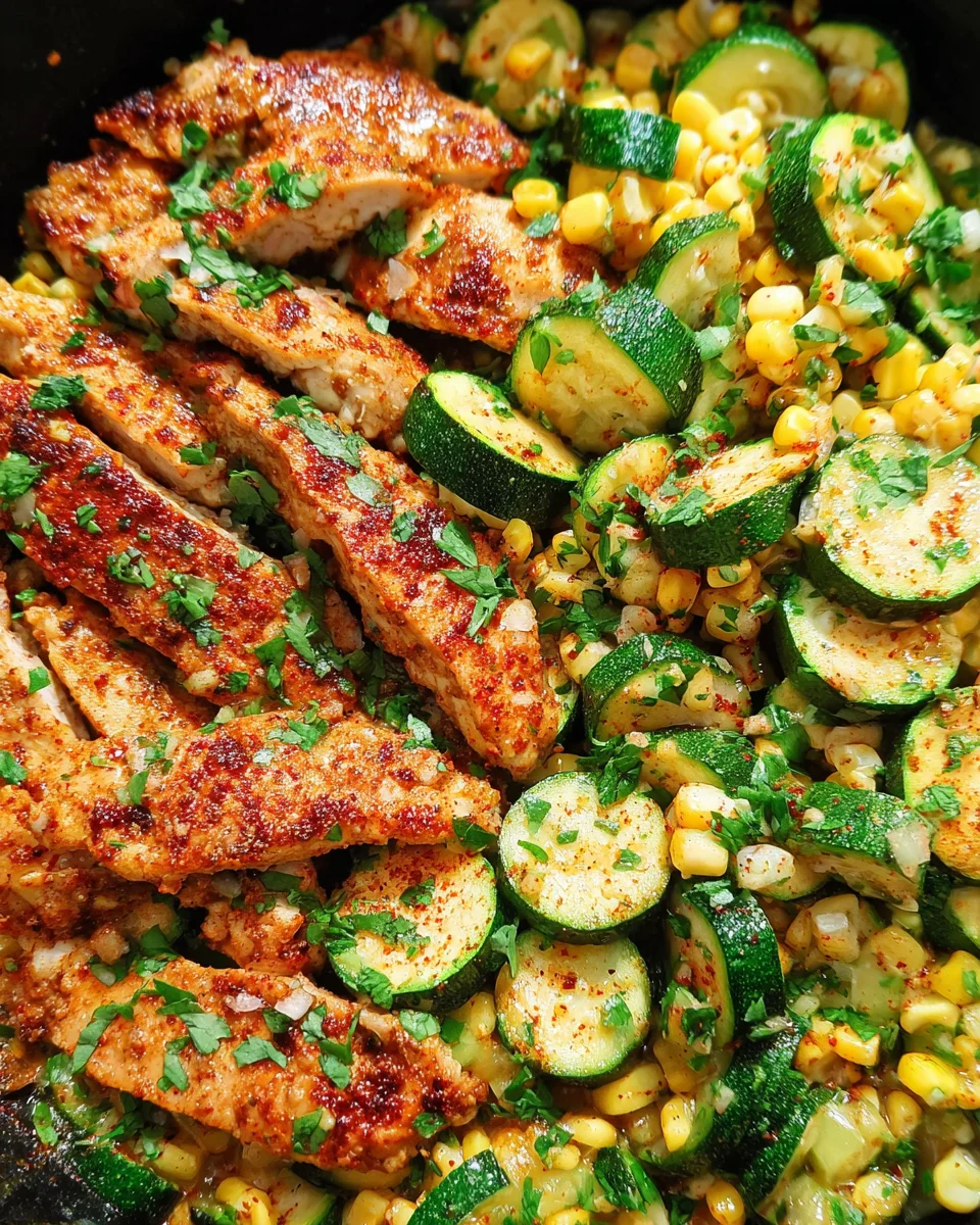 Garlic Butter Chicken Zucchini Corn