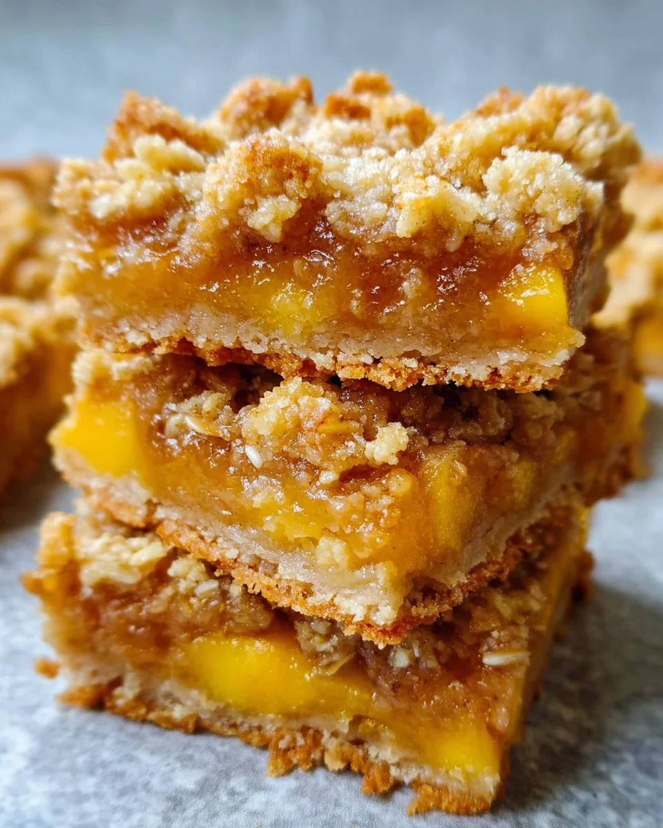 Mango Oatmeal Crumble Bars