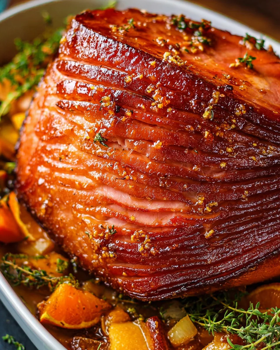 Brown Sugar Glazed Ham with Honey Orange Glaze