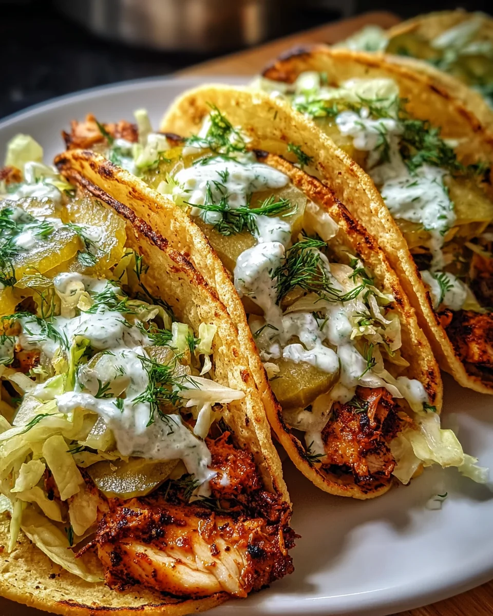 Dill Pickle Ranch Chicken Tacos