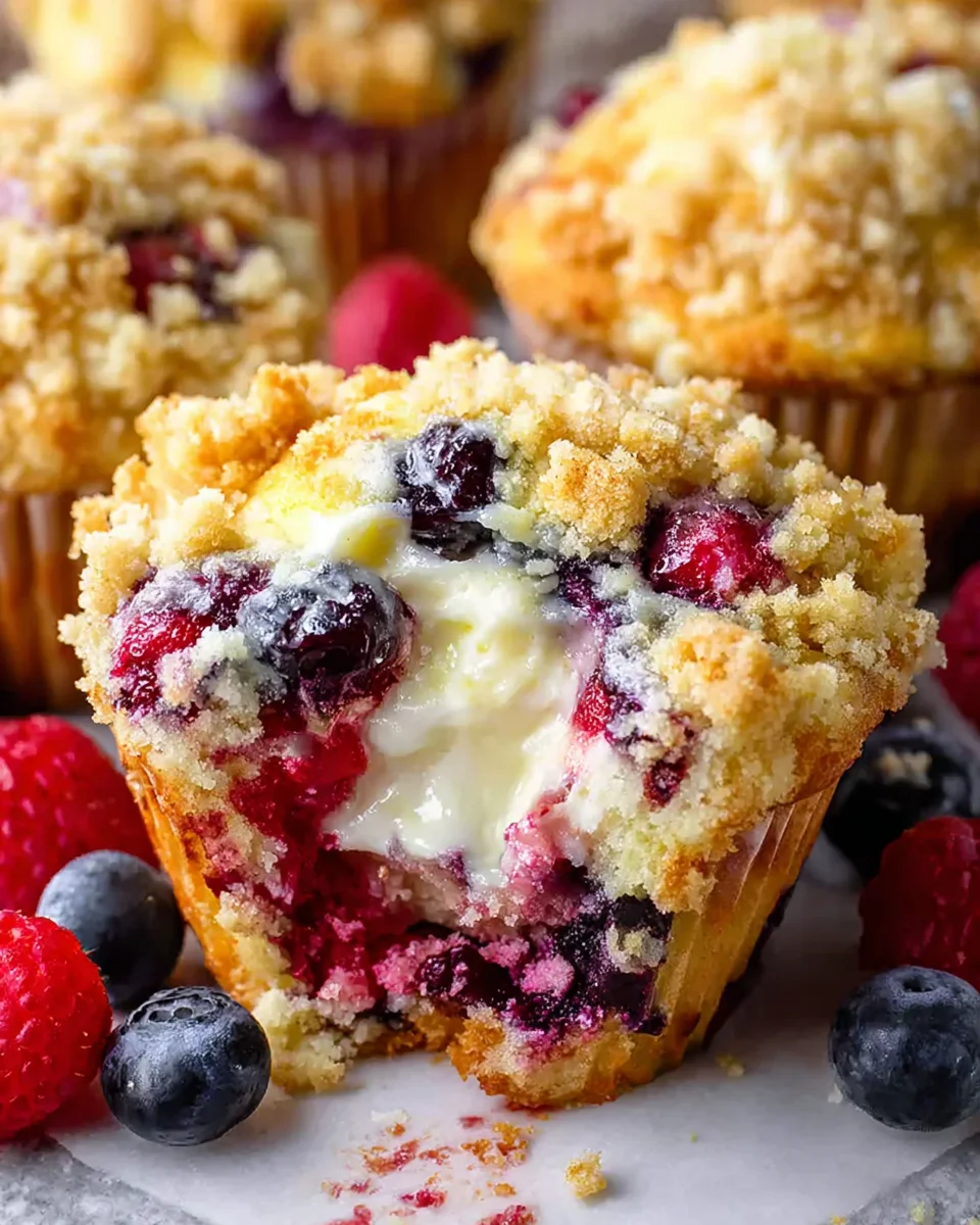 Berry Cream Cheese Muffins