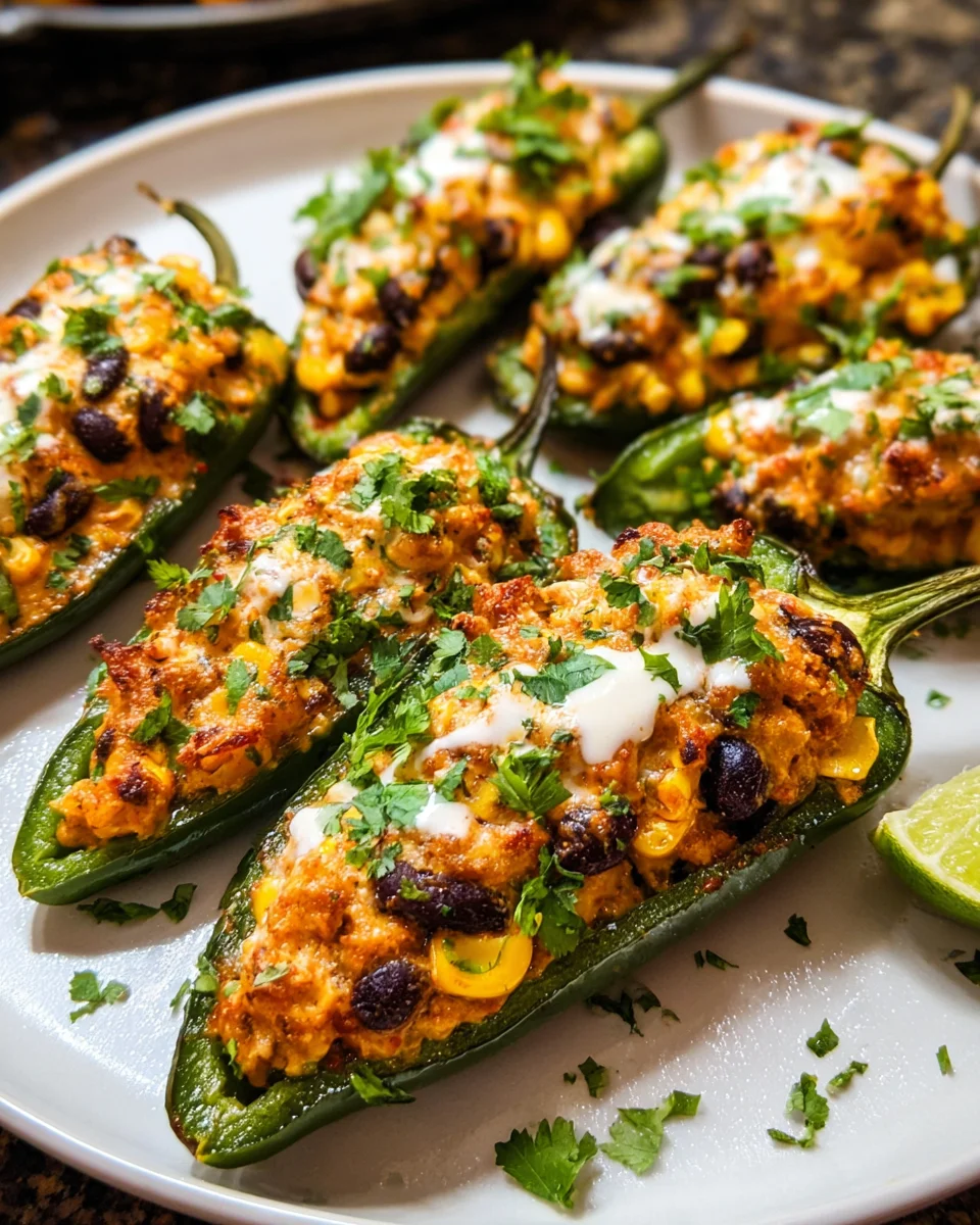 Black Bean and Corn Stuffed Jalapenos