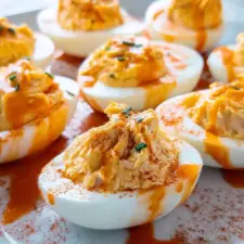 Buffalo Chicken Deviled Eggs