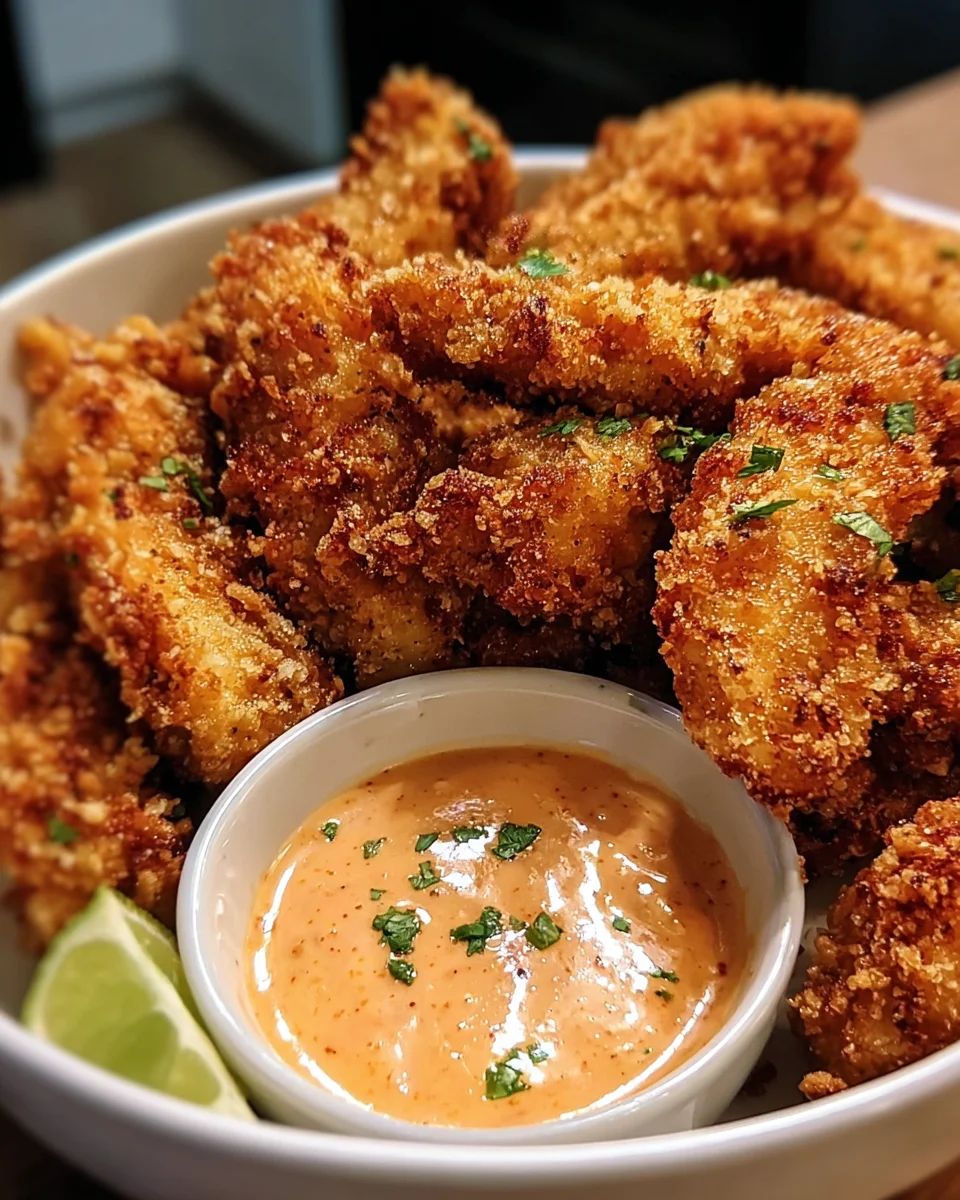 Crispy Southwest Chicken with Chipotle Lime Sauce