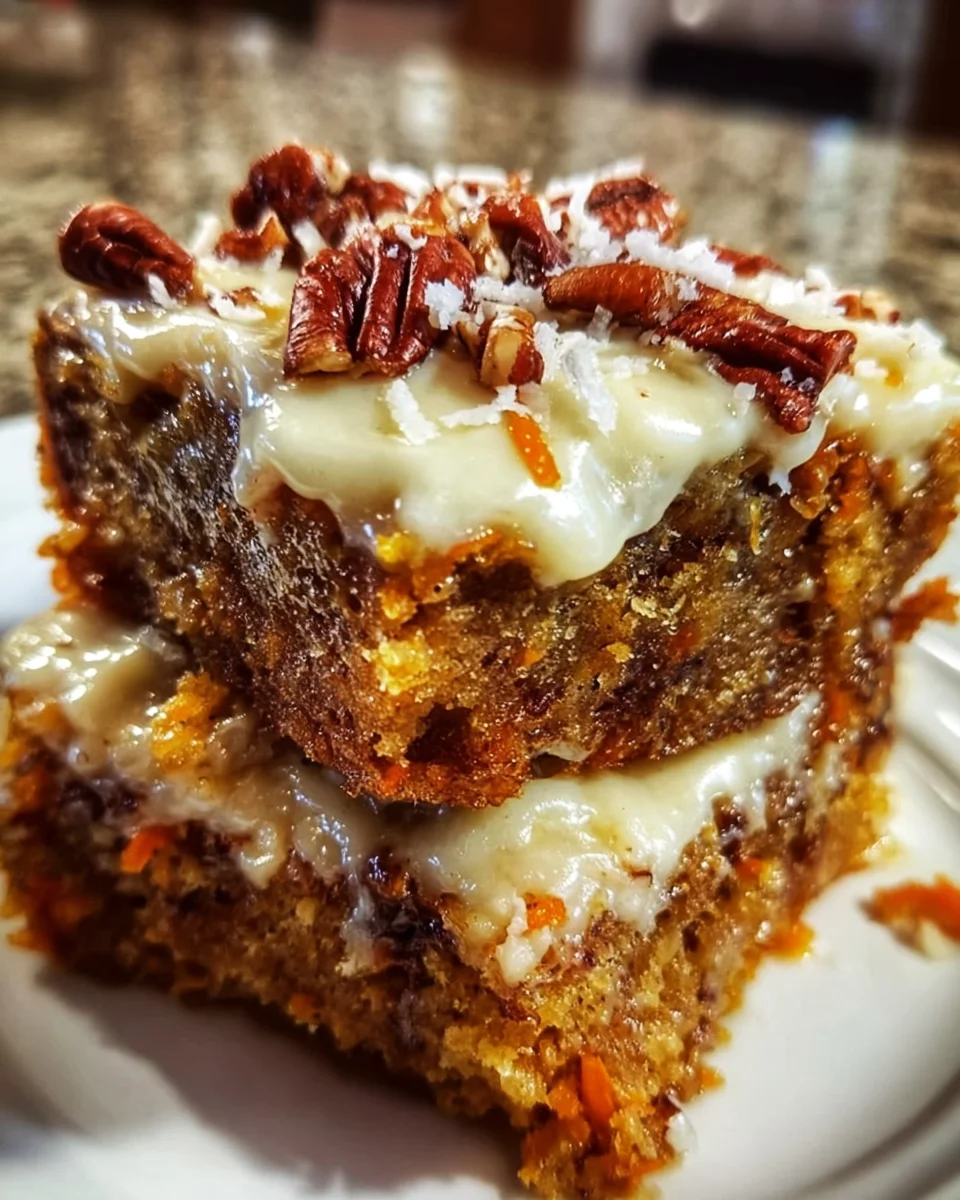 Gooey Amish Carrot Cake Pecan Custard Dump Cake