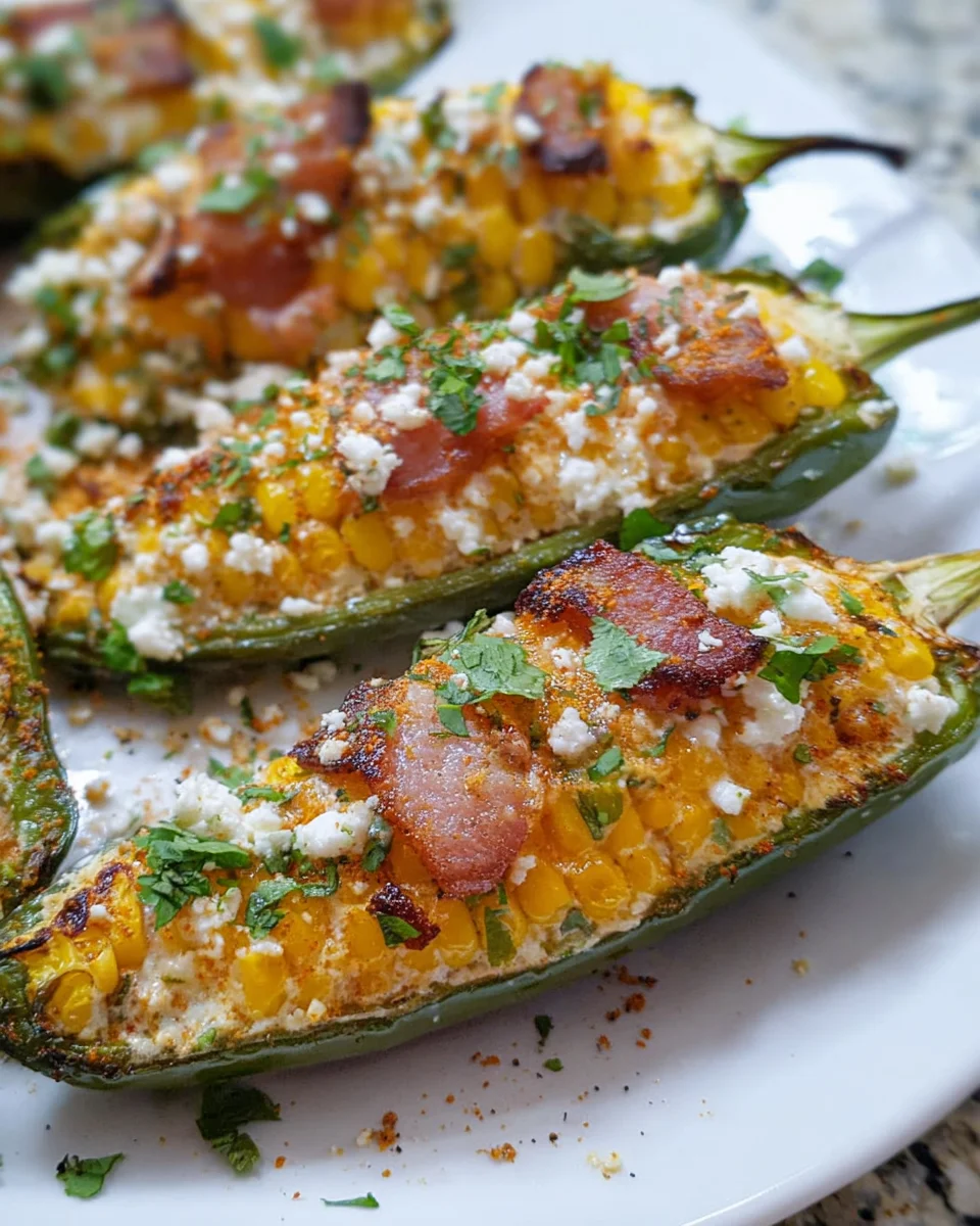 Grilled Street Corn Jalapeño Poppers