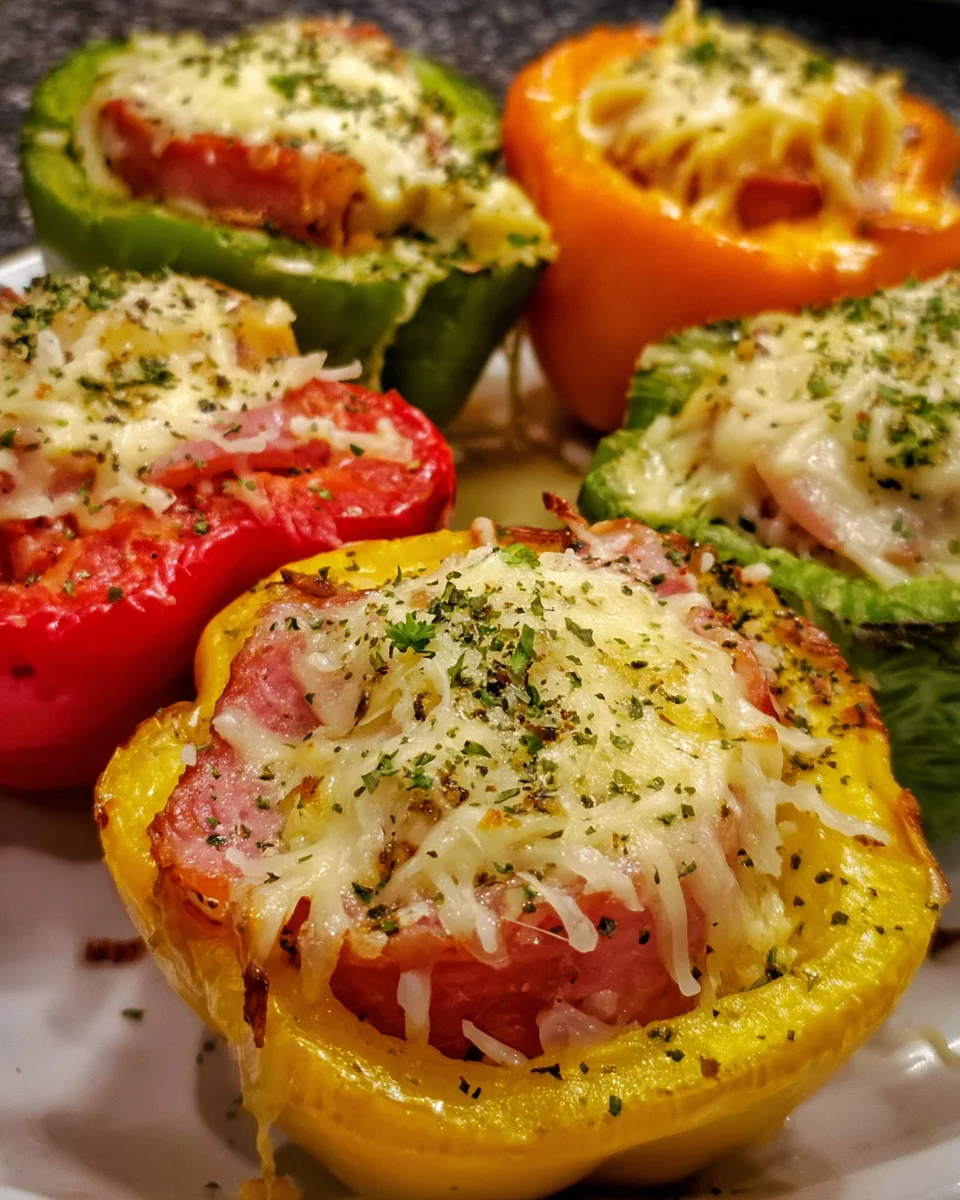 Hawaiian Pizza Stuffed Peppers