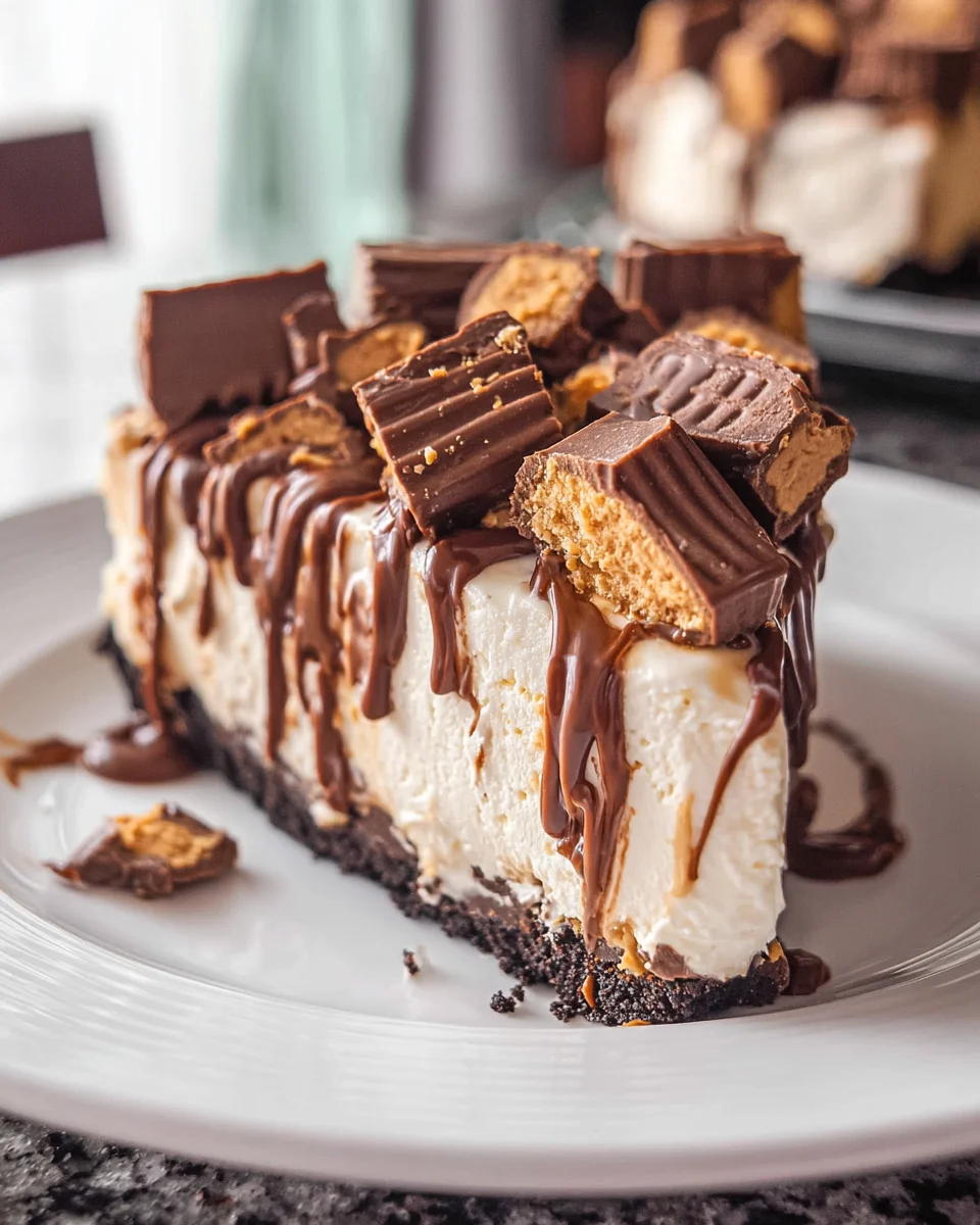 No Bake Peanut Butter Cheesecake