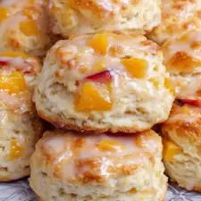 Peach Buttermilk Biscuits