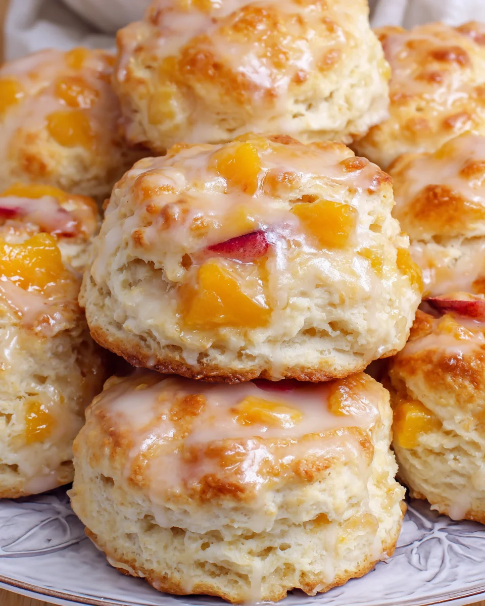 Peach Buttermilk Biscuits