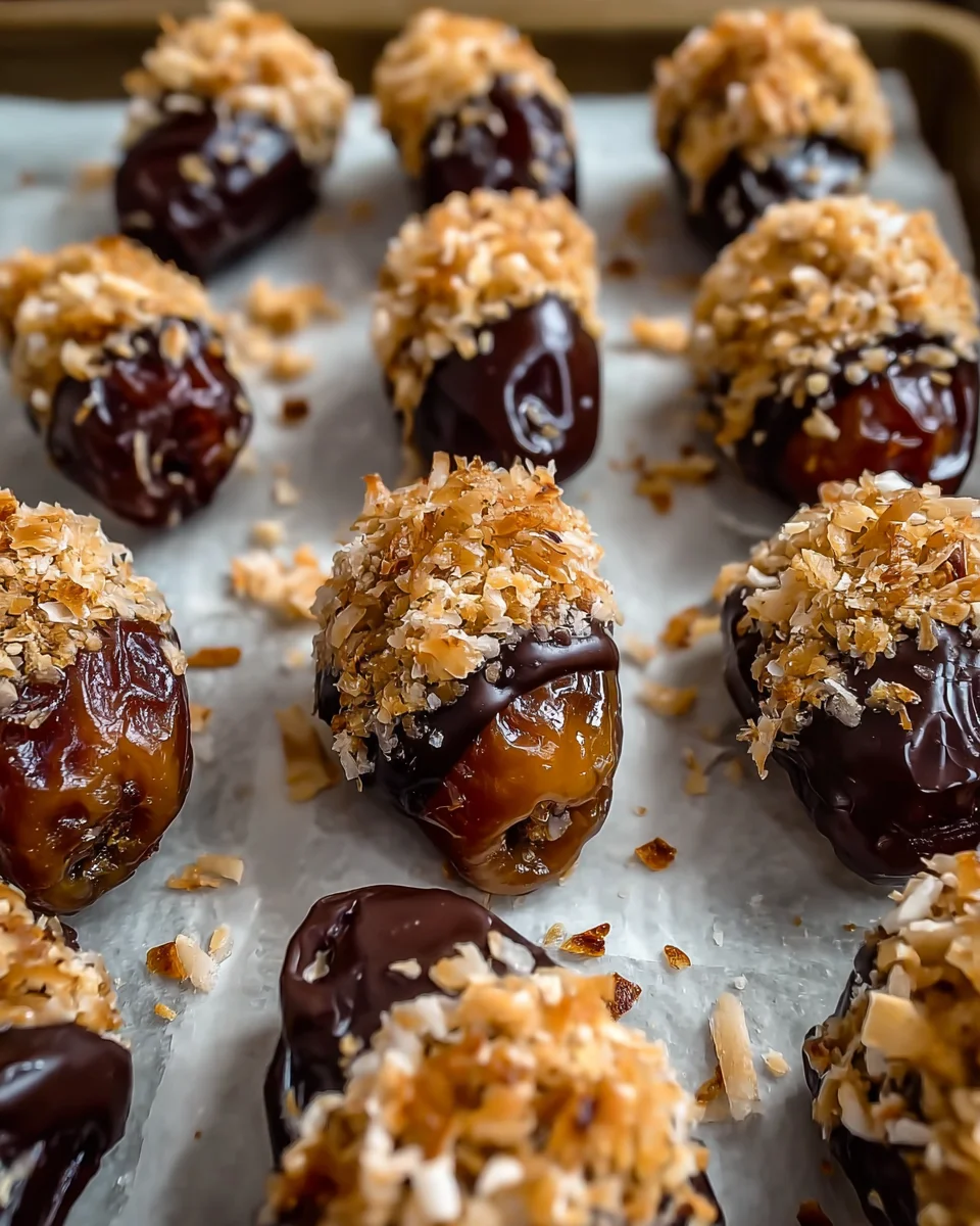 Samoa Cookie Stuffed Dates