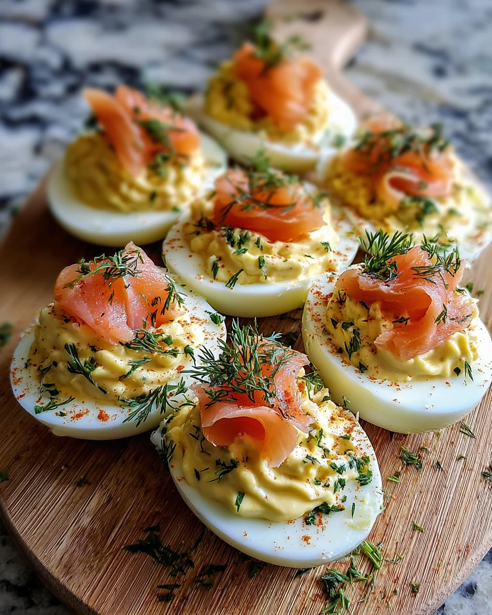 Smoked Salmon Deviled Eggs