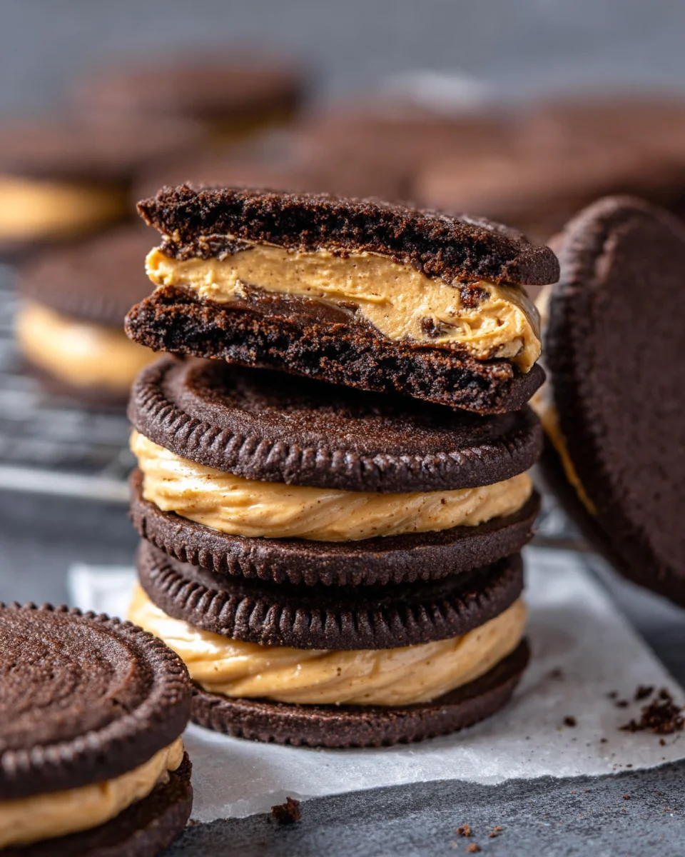 Soft Homemade Peanut Butter Oreos