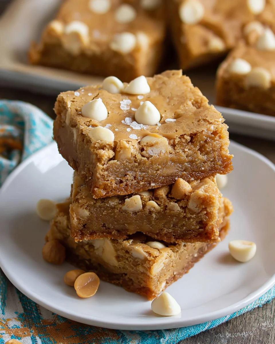 White Chocolate Peanut Butter Blondies