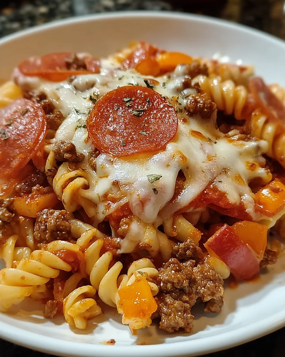 Crockpot Pizza Casserole