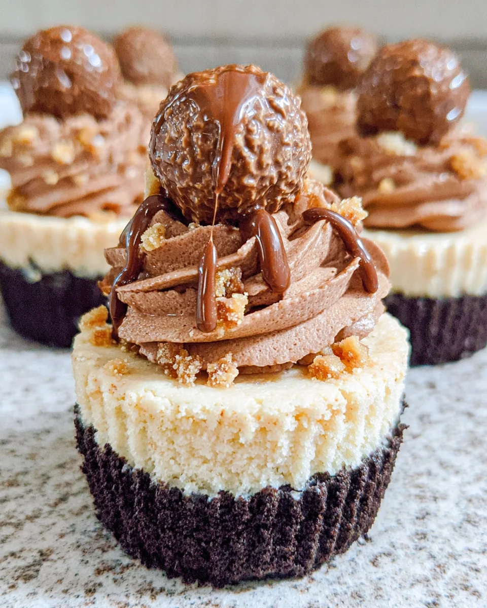Mini Ferrero Rocher Cheesecakes