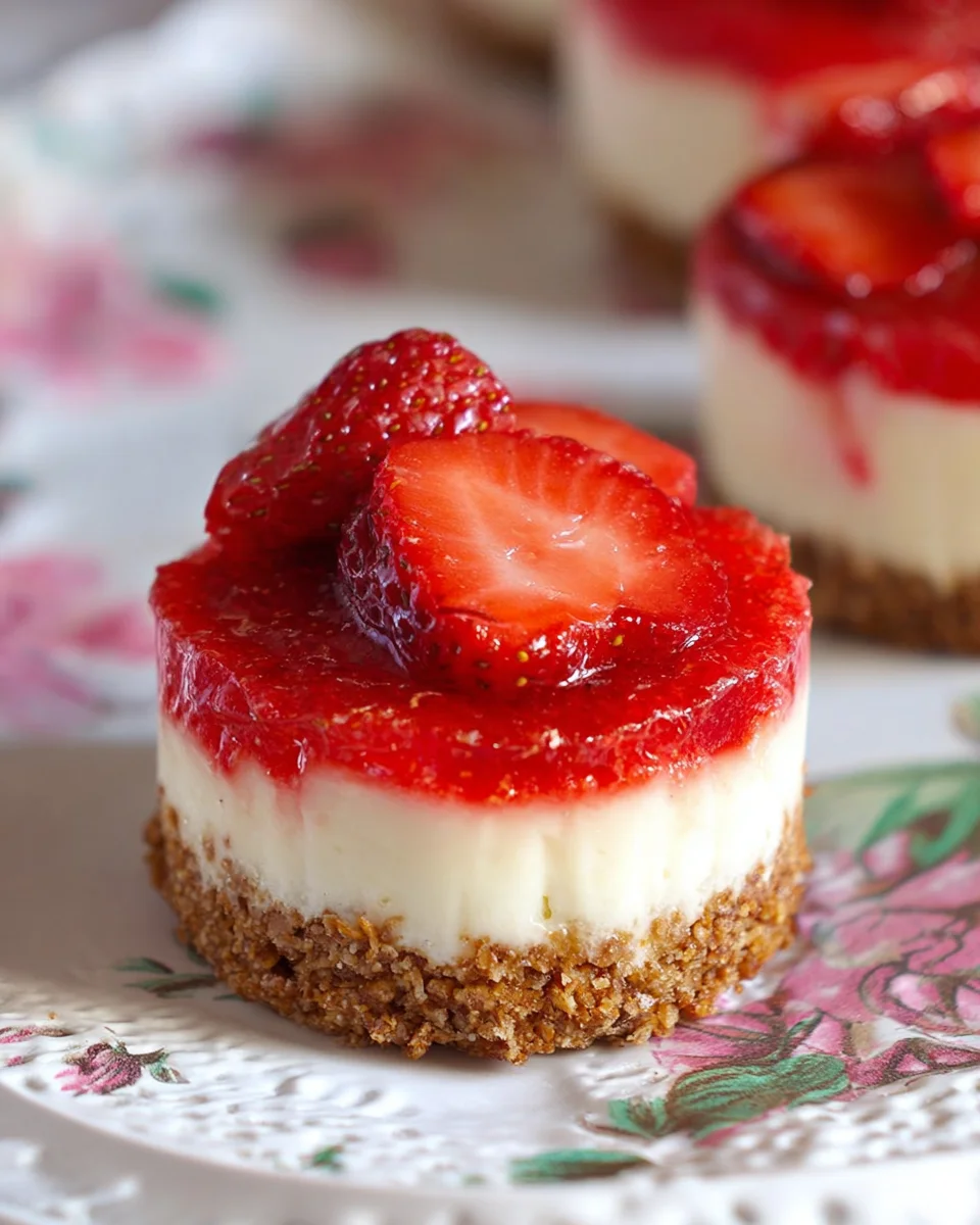 Mini Strawberry Pretzel Salad Cheesecake